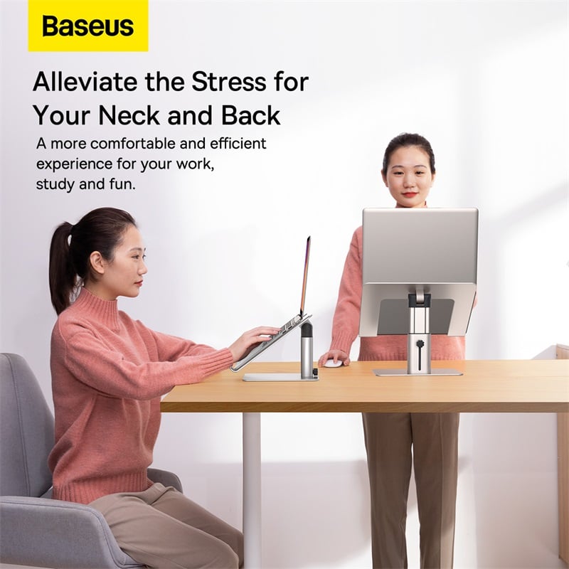 Baseus Metal Adjustable Laptop Stand - Laptop Riser with Adjustable ...