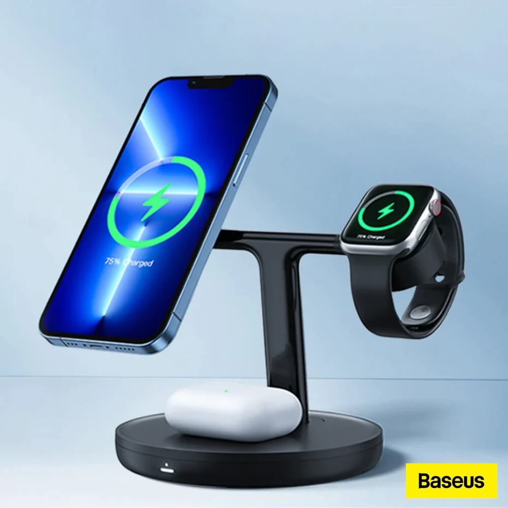 Buy Baseus Swan 3-in-1 Magnetic Wireless Charger - 20W - Simplist Desk