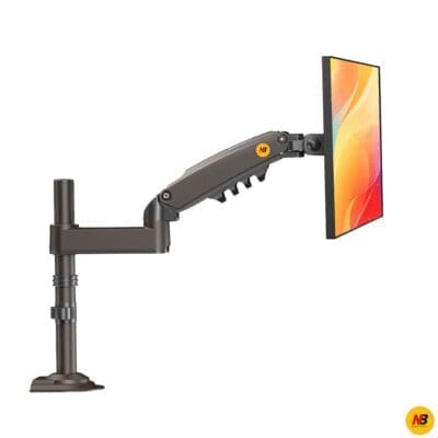 NB H100 Long Arm Heavy-Duty Single Monitor Arm for 17-30" Displays – Adjustable Gas Spring Mount with VESA Compatibility
