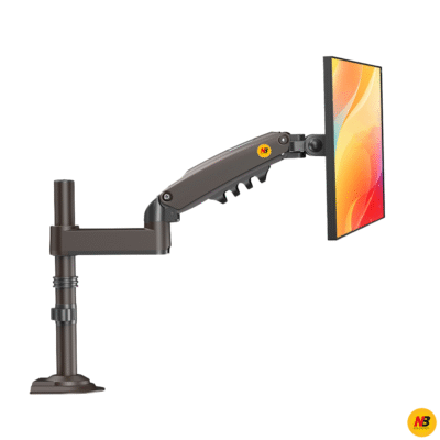 NB H100 Long Arm Heavy-Duty Single Monitor Arm for 17-30" Displays – Adjustable Gas Spring Mount with VESA Compatibility