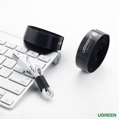 UGREEN Velcro Tape Cable Organiser - Ultra-Slim 20mm Width, Customizable Length with Loop Fastening