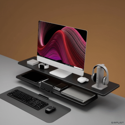 Dual Layer Monitor Stand with DualArc design.