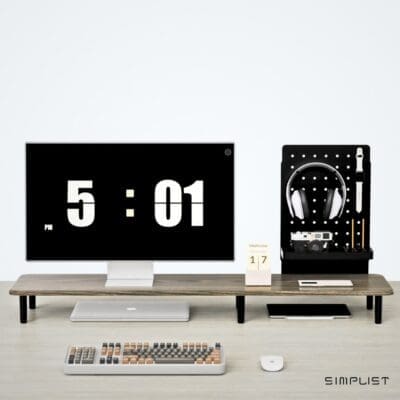 SImplist PegStation - Monitor Stand with Built-In Pegboard