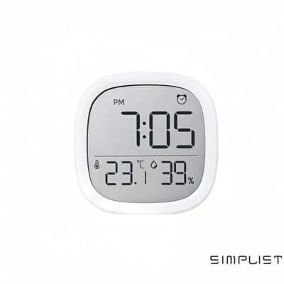 Minimalist Carbon Clock With Hygrometer and Thermometer