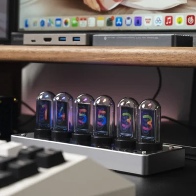 IPS LED Tubes on table with tech interface