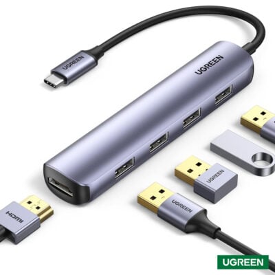 UGREEN Ultra Slim 5 in 1 Multiport USB-C Hub - 20197