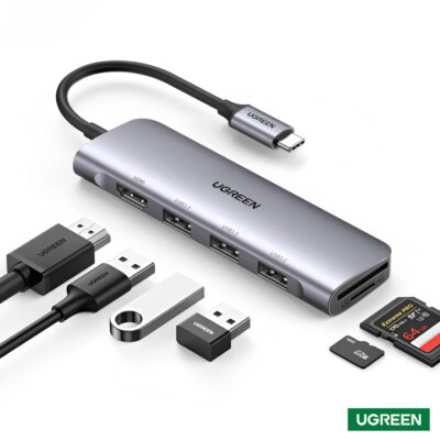 UGREEN 6-in-1 4K HDMI Hub With SD and Micro SD Reader (20956A)