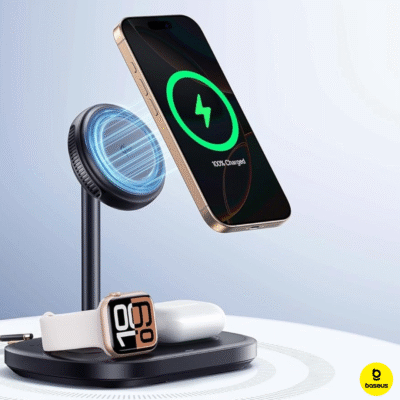 3 in 1 charging station with smart watch,mobile phone and apple airpods