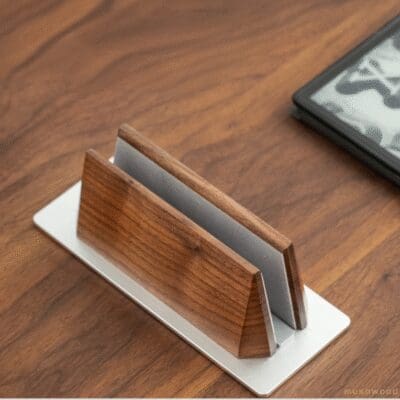 Premium Walnut Vertical Laptop Stand - "C"Level Collection