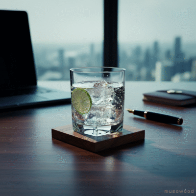Premium Walnut Square Coasters (Pack of 2) - "C" Level Collection
