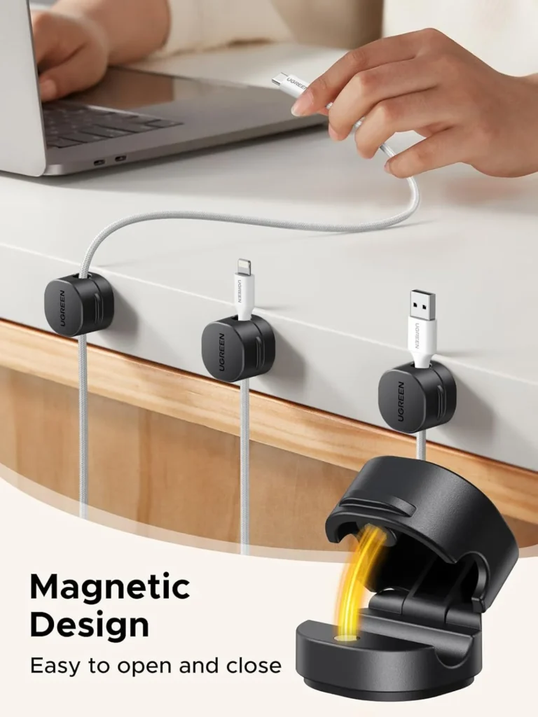 Magnetic Cable Organizer 12 Pcs Magnetic , Magnetic Cable Holders, Desk Magnetic Cable Clips