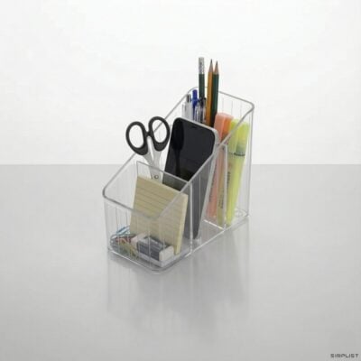 Minimalist Transparent Sleek Pen Holder