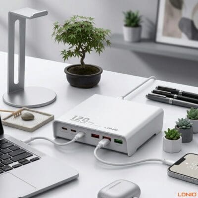 LDNIO Q605 Desktop Charging Hub - 120W (USB-A-3, USB-C-3)