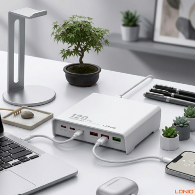 LDNIO Q609 Desktop Charging Hub - 120W (USB-A-3, USB-C-3)