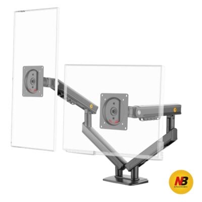 NB SmooVex-Duo™ A5C Ergonomic Mechanical Spring Dual Monitor Arm for 17-32” Computer Monitors