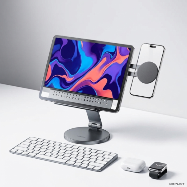 Adjustable tab holder and magnetic phone holder