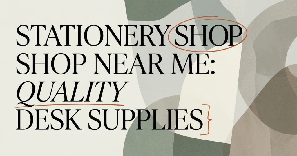 Stationery Shop Near Me: Finding Quality Desk Supplies