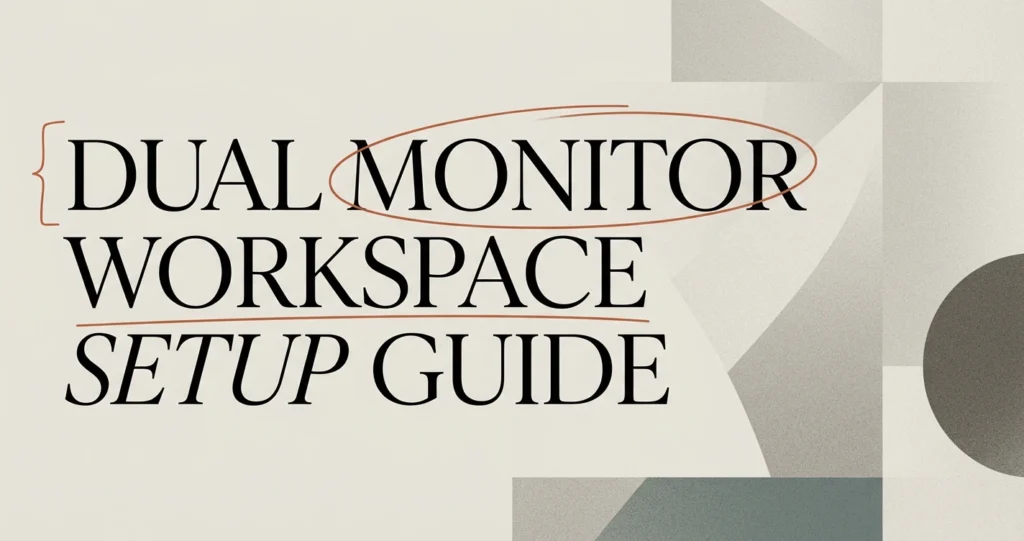 Setting Up a Dual Monitor Workspace the Right Way