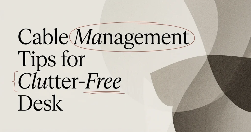 Cable Management Tips for a Clutter-Free Desk